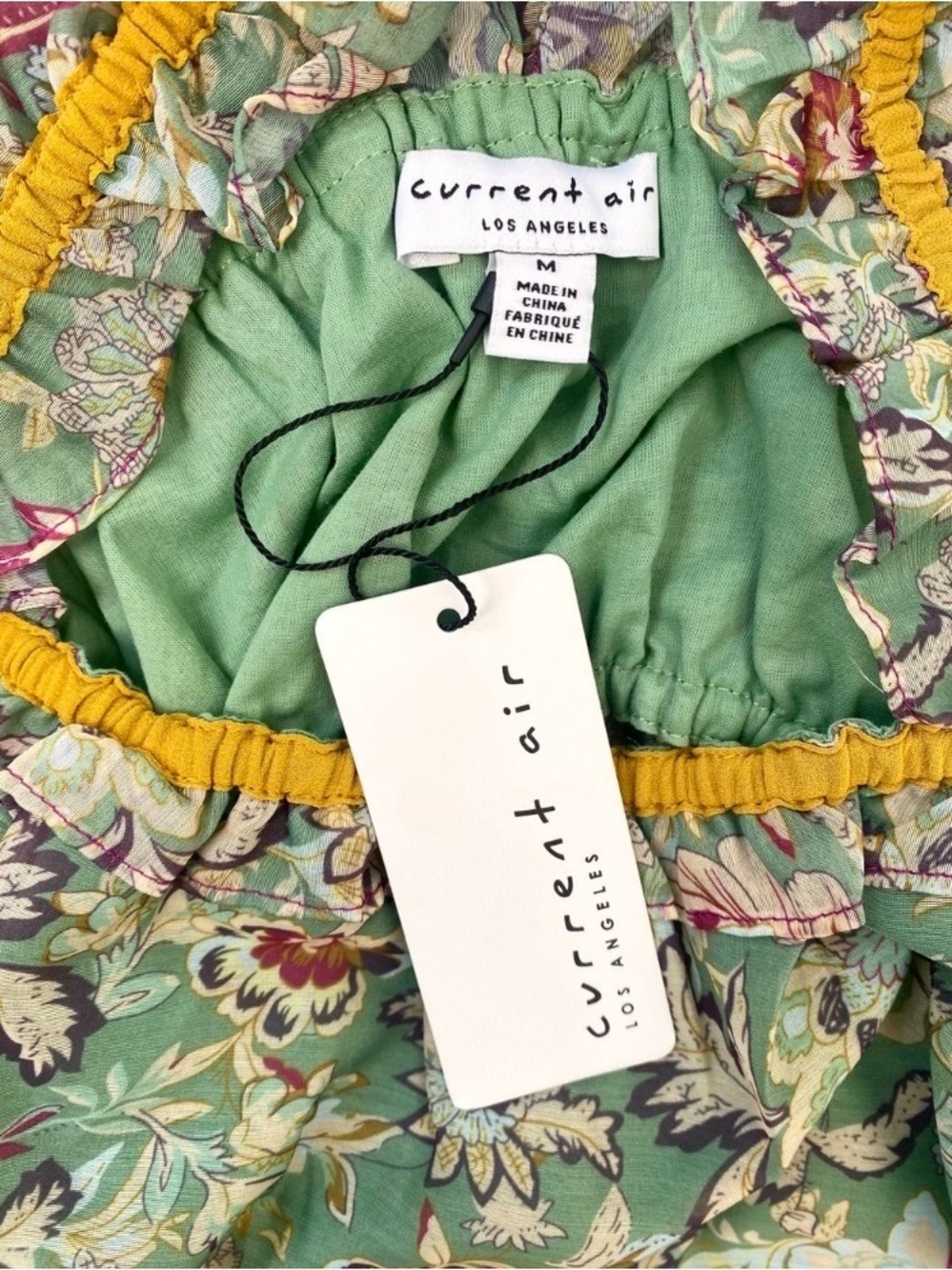 Current Air NWT Floral Cutout Tiered Midi Garden Dress, Size M - Picture 7 of 10